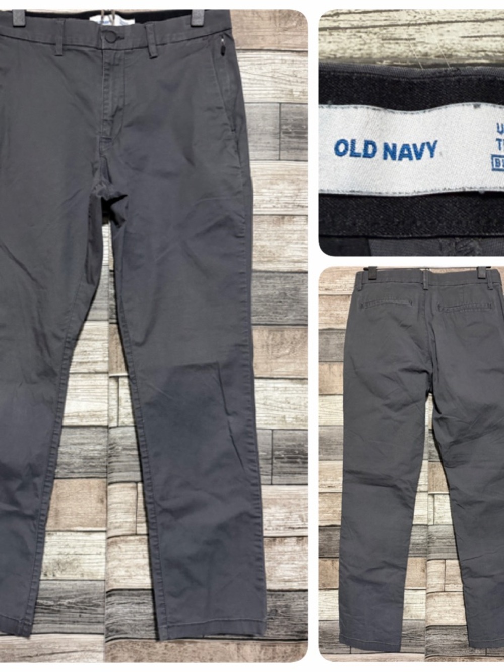 Old Navy Ultimate Tech Slim Pants Men’s 30x30 Gray Built In Flex